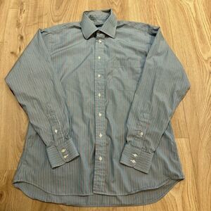 Burberry London Button Down Shirt Mens 16R Vintage Made in USA Cotton. Pink Blue
